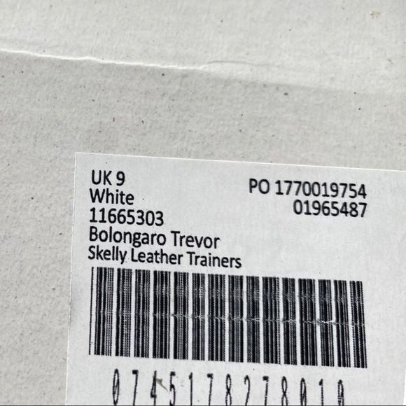 🆕 Bolongaro Trevor: White Leather “Skelly” Sneakers. - Picture 12 of 13